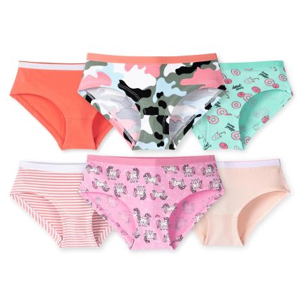 ARIEL Girls Cotton Multicolor Panties (Pack of 6)