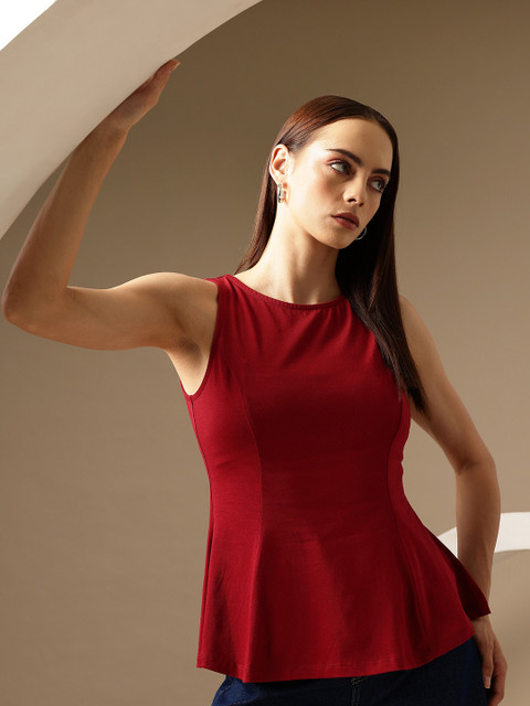 Chemistry Cotton Peplum Top