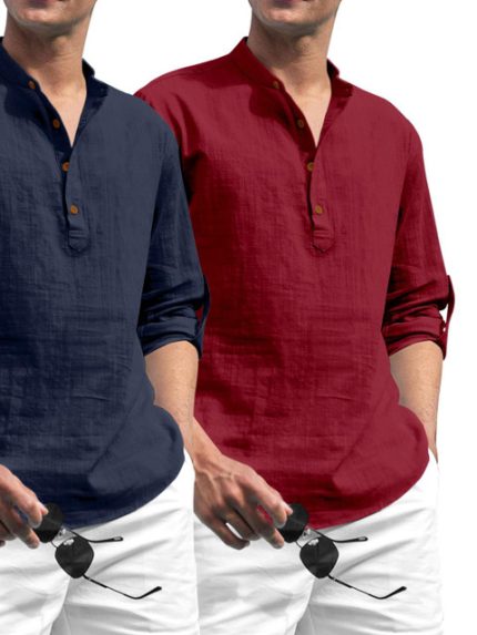 Fifth U Navy Blue Blended Kurtas