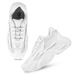 JM LOOKS Women Bold Black & Beige Lightning Sneakers Shoes High-Performance, Stylish, and Built for Comfort