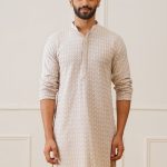 Jompers Ethnic Motifs Embroidered Mandarin Collar Straight Kurta