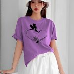 Kasendra Graphic Round Neck Printed Polyester T-shirt