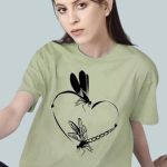 Kasendra Graphic Round Neck Regular Length Printed Cotton T-shirt