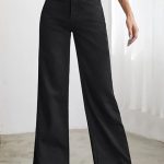 Kotty Women Black Jean Straight Fit High-Rise Stretchable Jeans