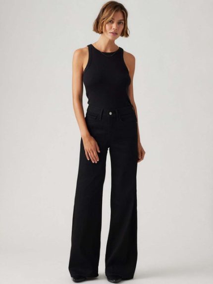 KOTTY Women Fashion Fit Wide Leg Denim Jeans