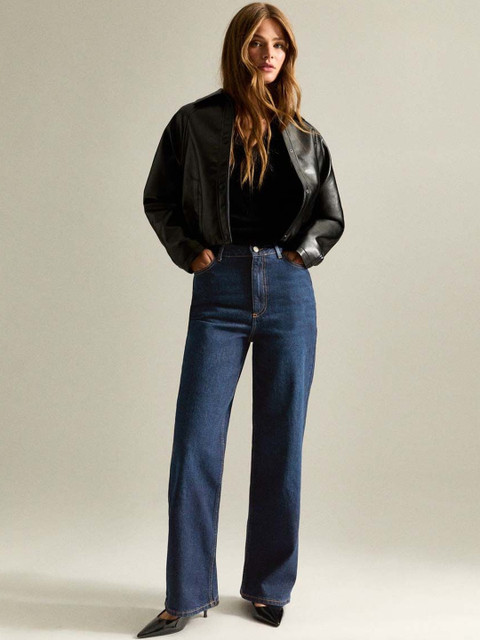 Kotty Women High Waist Wide Leg Casual Denim Jeans