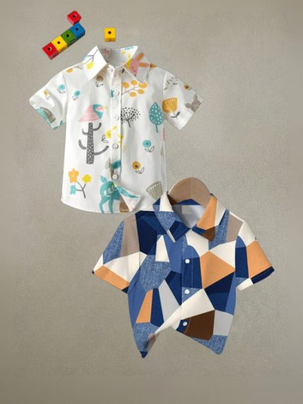 RAVYA TRENDZ Boys Classic Printed Casual Shirt