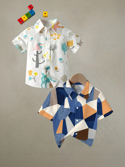 RAVYA TRENDZ Boys Classic Printed Casual Shirt