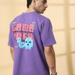 Rigo Unisex Typography Printed Drop-Shoulder Sleeves Cotton Oversized T-shirt