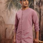 Sangria Mandarin Collar Cotton Kurta