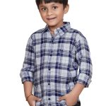 SKY PEARL Boys Tartan Checks Opaque Checked Casual Shirt