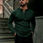 Starvy Men Henley Neck T-shirt