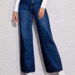 Stylecast X Kotty Women Flared High-Rise Clean Look No Fade Jeans