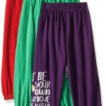 T2F Girl's Cotton Regular Fit Printed Track Pant (Pack of 3)