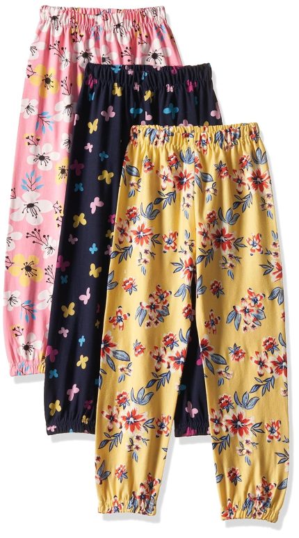 T2F Girl's Cotton Regular Fit Printed Track Pant (Pack of 3)
