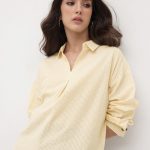 The Roadster Lifestyle Co. Striped Shirt Style Longline Top