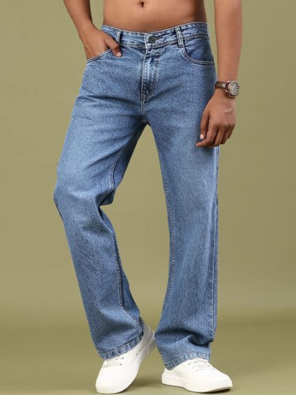 V-Mart Men Regular Fit Mid-Rise Light Fade Stretchable Jeans