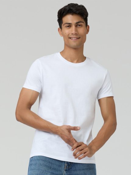 XYXX Men White Pace Intellieaze Cotton Crew Neck Lounge Tshirts