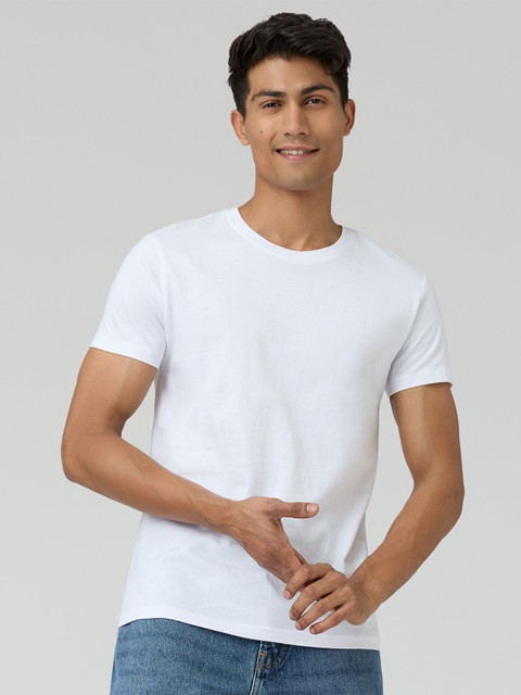 XYXX Men White Pace Intellieaze Cotton Crew Neck Lounge Tshirts